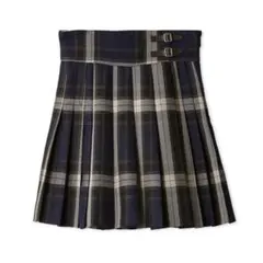 SNIDEL プリーツスカショーパン ネイビー 0 S チェック 完売商品
