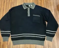 ヴィンテージ　レトロ　OLD ニット　スウェット　古着　ボーダー　セーター