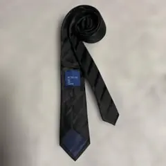 THE SUIT COMPANY ネクタイ 黒 ストライプ ビジネス フォーマルのサムネイル