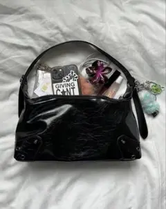 nuguブラック ショルダーバッグ