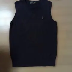 EAST BOY 黒 Vネック ノースリーブ スクールベスト　ネイビー