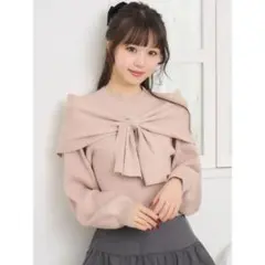 ems excite エムズエキサイト　ケープリボンニットPO