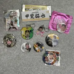 巨人　ホークス 甲斐拓也選手　缶バッジ　2024年　ピンクフルデー　パリーグ優勝
