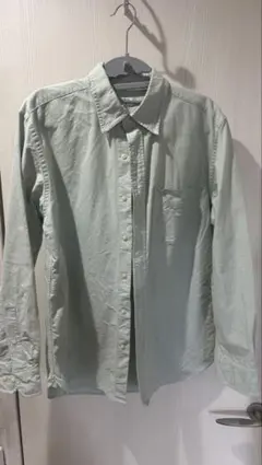ユニクロ UNIQLO オックスフォードシャツ Mサイズ ライトグリーン 長袖