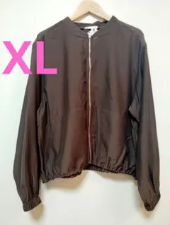 新品 GU ジーユー シアーブルゾン ダックブラウン XLサイズ