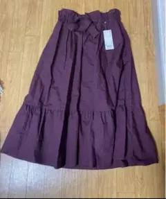 新品 【ユニクロ】ハイウエスト ロングスカート M