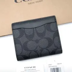 新作　新品　COACH　カード入れ　折り財布　メンズ