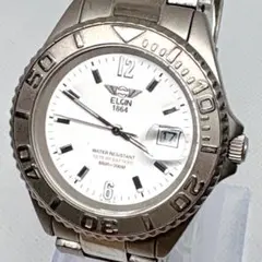 ELGIN クォーツ腕時計 200m Fk-955E デイト | Mercari