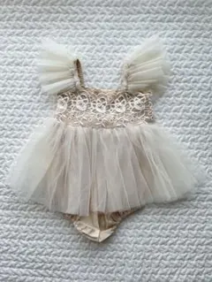 OREN ドレス　ロンパース　ベージュ　90cm 子供服　韓国　海外