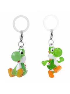 スーパーマリオ めじるしアクセサリー　１と2 ヨッシー　２点　セット　ガチャ