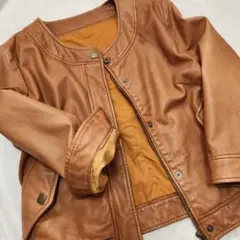 【adam et rope】レザージャケット　革ジャン　七分袖