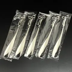 ◼︎未使用◼︎【下村企販】ステンレス18-8 リボンコーヒースプーン5本セットのサムネイル