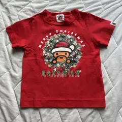 超美品⭐️BAPE KIDS クリスマスTシャツ レッド90cm正規品のサムネイル