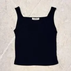 【COCO DEAL】リブタンクトップ ブラック