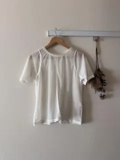 Ray BEAMS シアー 半袖 トップス ホワイトのサムネイル