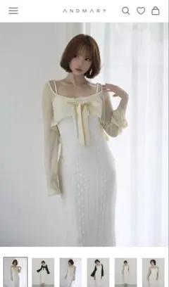 andmary Aria flower set long dress ワンピのみ - メルカリ