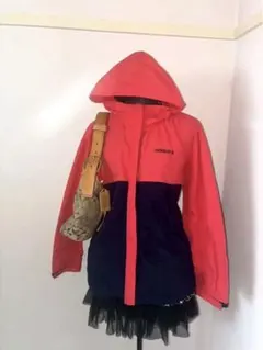 良配色✴︎adidasy2k 平成ギャル　フェアリーグランジ　赤ジップパーカー刺繍