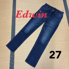 EDWIN 506FG ストレッチ スキニーデニム 27 ブルー 美品