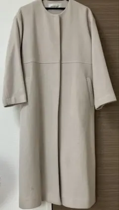 ナチュラルビューティーベーシック　ノーカラーロングコート