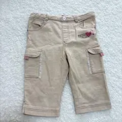 メゾピアノ フリル ハーフパンツ カーゴパンツ ズボン フリル ベージュ