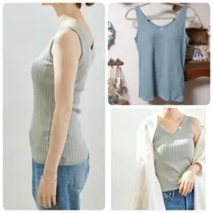 HK WORKS LONDON　リブ　タンクトップ　Ｖネックのサムネイル