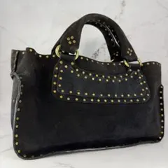 希少】CELINE ブギーバッグ スタッズ レザー ハンドバッグ - メルカリ