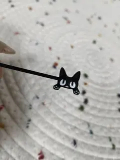 黒猫デザイン ヘアピン 4本セット g