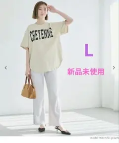 新品未使用　ジョーゼットリブパンツ　coca L