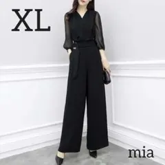 新品 XL ドレス パンツ 袖あり オールインワン 結婚式 二次会 ワンピース