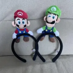 マリオ ルイージ ぬいぐるみカチューシャ　USJ