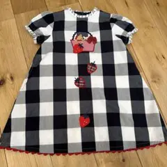 ファミリアいちご刺繍ワンピース90