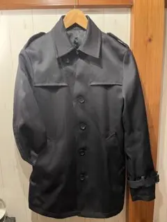 COMME CA ISM ブラック トレンチコート S