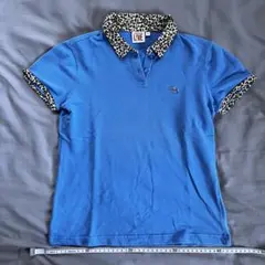 【9/3まで出品】 LACOSTE L!VE 半袖ポロシャツ レオパード柄襟