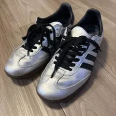 adidas SAMBA OG W シルバー/ブラック サイズ27.5センチ