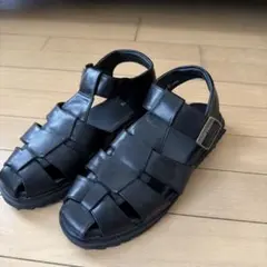 RACEBLUE ブラック ストラップサンダル