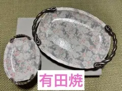 【有田焼】花柄ガラス皿6枚セット 大皿1枚 小皿5枚