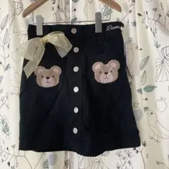 しまむら　リッカリッカ　150 クマ　ポケット　スカート