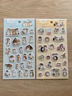 セリア モフサンド ぷくっとシール 2枚