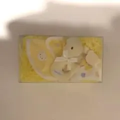 新品 ファミリア スタイマスコットハンカチ3点ギフトセット イエロー