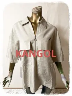 ☘️T19320☘️KANGOL ハーフジップ シャツ トップス M