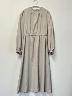 タグ付 未使用 ベージュ シャツワンピース 長袖 春秋