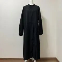 kOhAKU コハク　ロングワンピース　上品　大人　秋　黒　ブラック　ワンピース