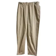 SIMPLICITÉ コットン混 テーパードパンツ ベージュ ウエストゴム 美脚