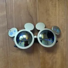 ミッキー型ゴールドサングラス ミラーグリーン・青