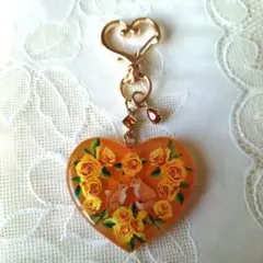 kiln(キルン)glass】【ペンダントトップ】【オレンジ】ハンドメイド