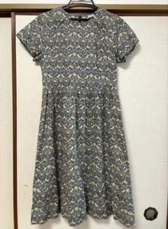 新品 リバティ柄半袖ワンピース モリス ストロベリーシーフ