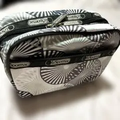 《未使用》レスポートサック　ポーチ　トロイ　パイピング　レトロモダン柄