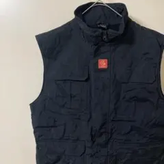®️ネイビー ノースリーブベスト　メンズM ヴィンテージ古着