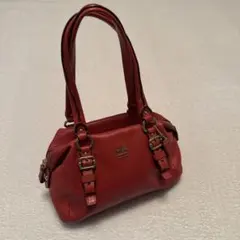 COACH コーチ ミニハンドバッグ ミニバッグ レッド Y2K シボ革 レザー