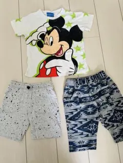 ディズニー　ミッキー　 Tシャツ　ショートパンツ　セット　夏服